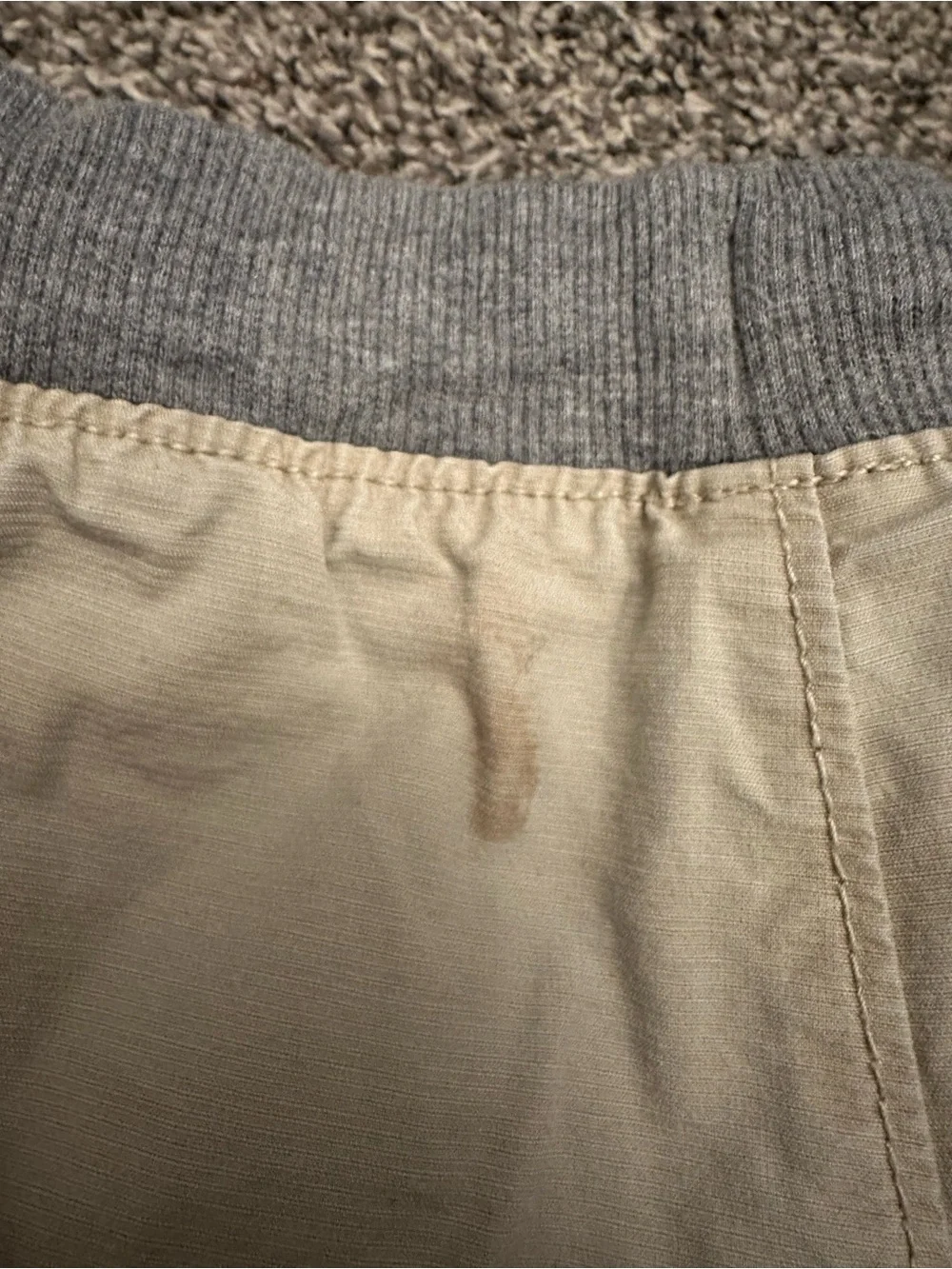 Carters  Pull-On Elastic Waist Shorts - Beige and Navy. Boys 5 - Picture 8 of 8